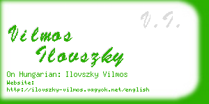 vilmos ilovszky business card